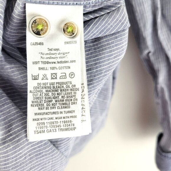 TED BAKER lightweight chambray button down - Picture 7 of 8